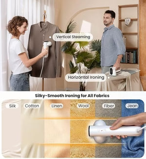 2-in-1 Aspirating Garment Steamer (Steam + Suction)